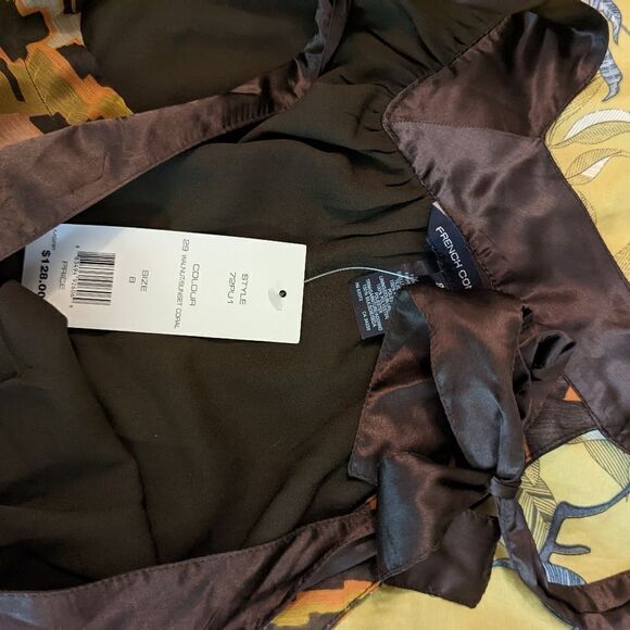 FRENCH connection satin strap chiffon sleeveless v neck blouse sz 8 nwt - Picture 5 of 6